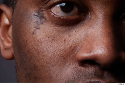 Eye Face Nose Cheek Skin Man Black Scar Slim Studio photo references